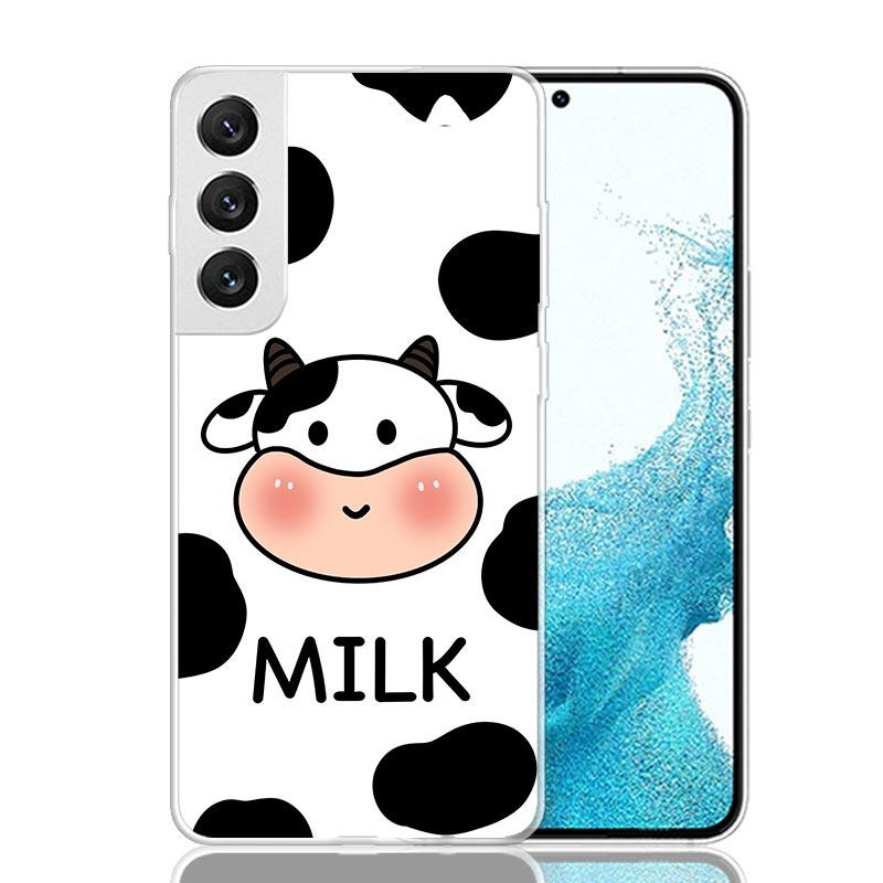 Dairy Cattle Cow Speckle Cute Phone Case For Samsung Galaxy S25 S24 S23 S22 S21 FE S20 Ultra S10 Plus Art Customized Coque Capa