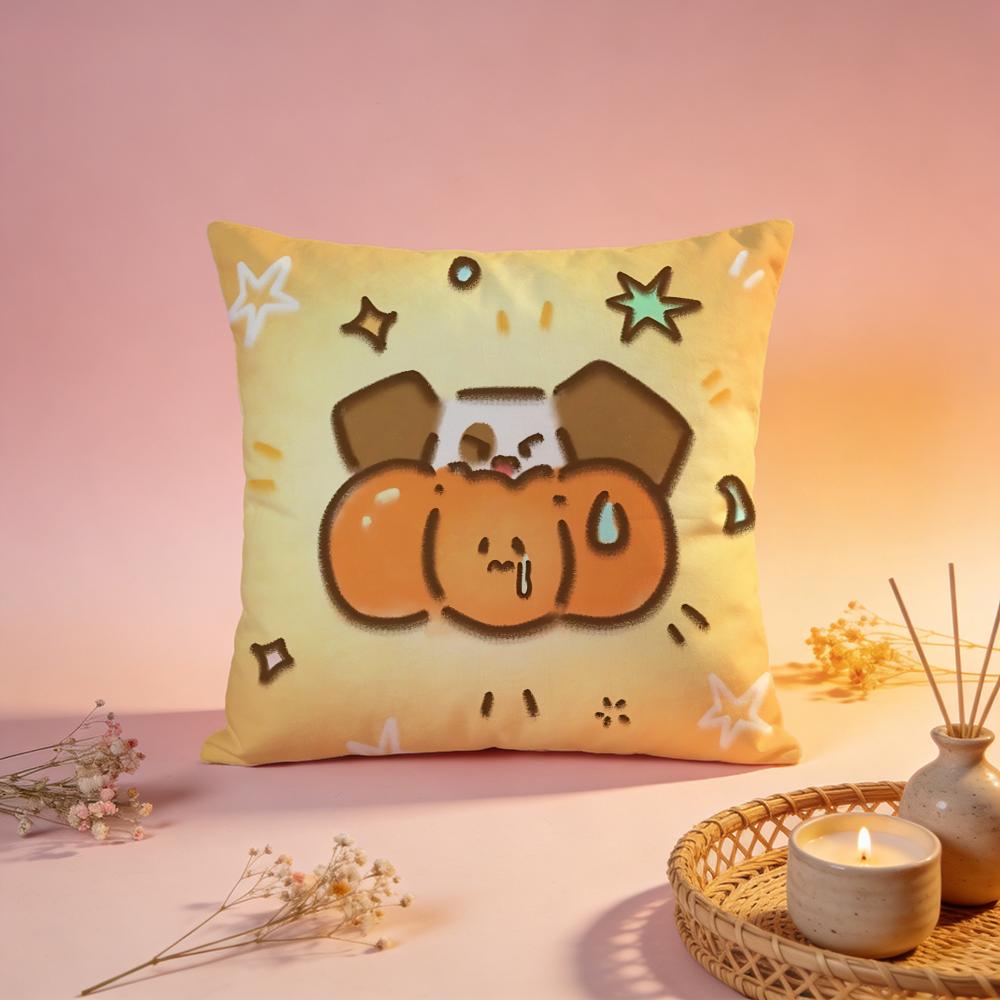 Angelic Cute Pet Group Cushion Cover Comfortable Durable Pillow Cover MultiScene for Home Office Car Sofa