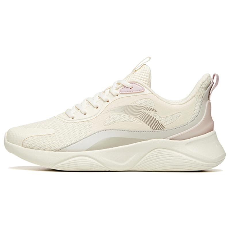 Anta Running Collection Durable Breathable Low-Top Running Shoes Women's Light Beige White Sneakers 922035562-4