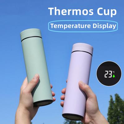 500ml Inteligentny wyświetlacz temperatury Kubek termosowy Śliczna, studencka butelka termosowa dla dzieci Kubek kawy Przenośny termos ze stali nierdzewnej