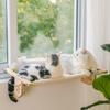 Breathable Cat Bed with Wooden Frame Space-Saving Durable Window Sill Hammock Warm and Comfortable Pet Products Supplies