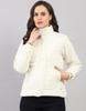 Women's Regular Fit Self Design Stand Collar Full Sleeve Jacket
