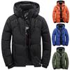 Men's Winter Warm Duck Down Jacket With Thick Hood And Adjustable Cuffs