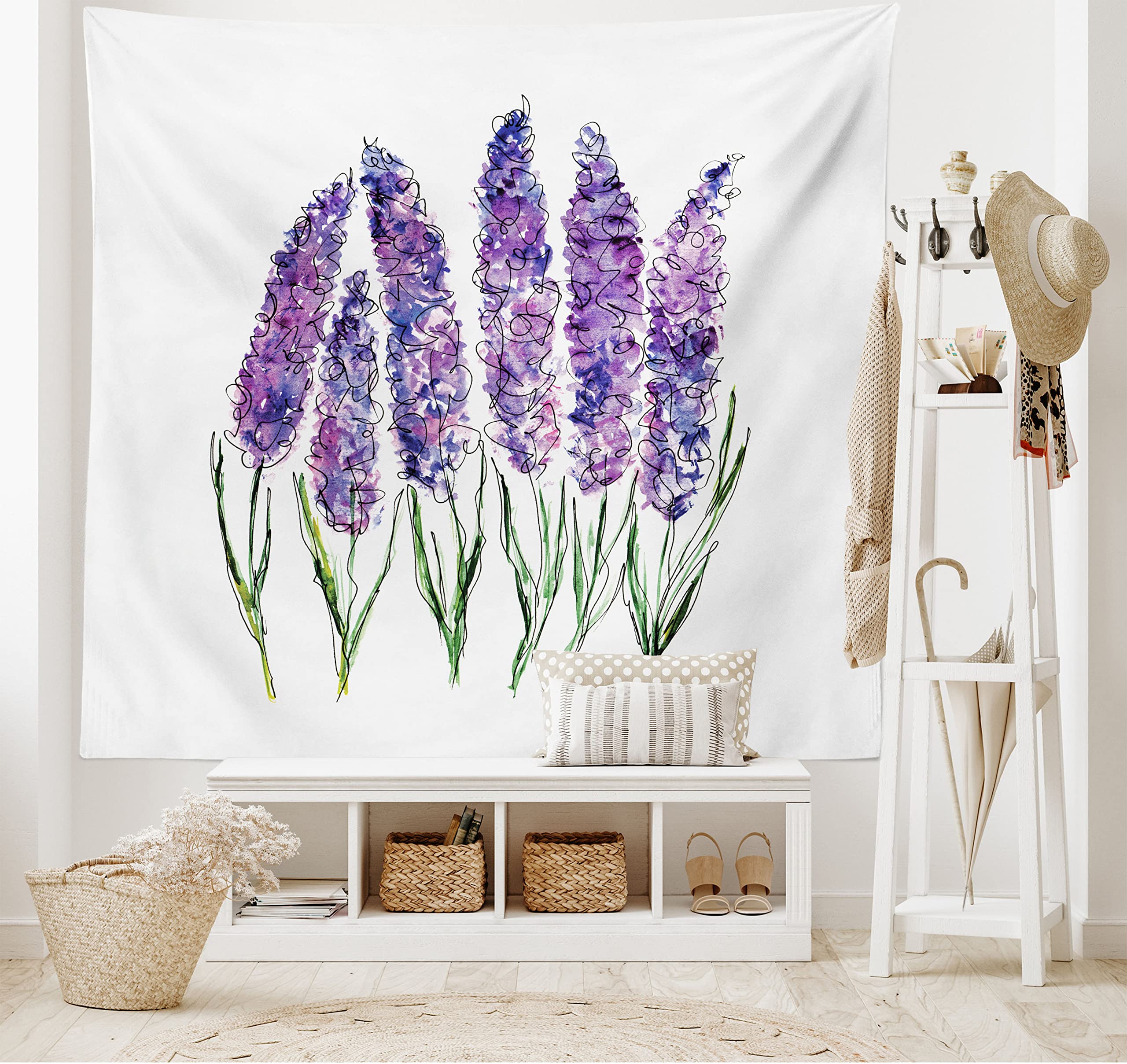 Лавандовый красивый пейзажный узор — фото 16