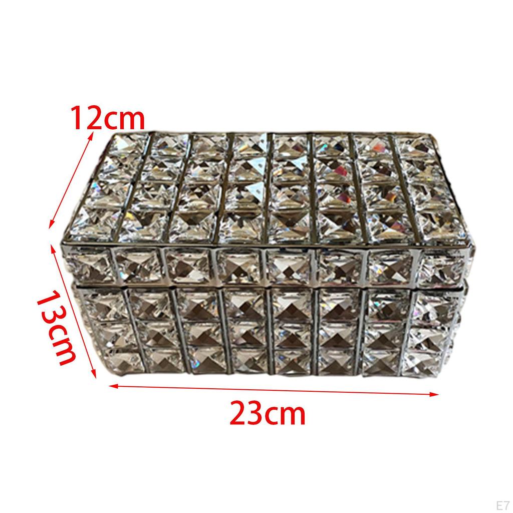 Crystal Jewelry Box Bracelets Necklaces Trinket Organizer Exquisite Portable Container with