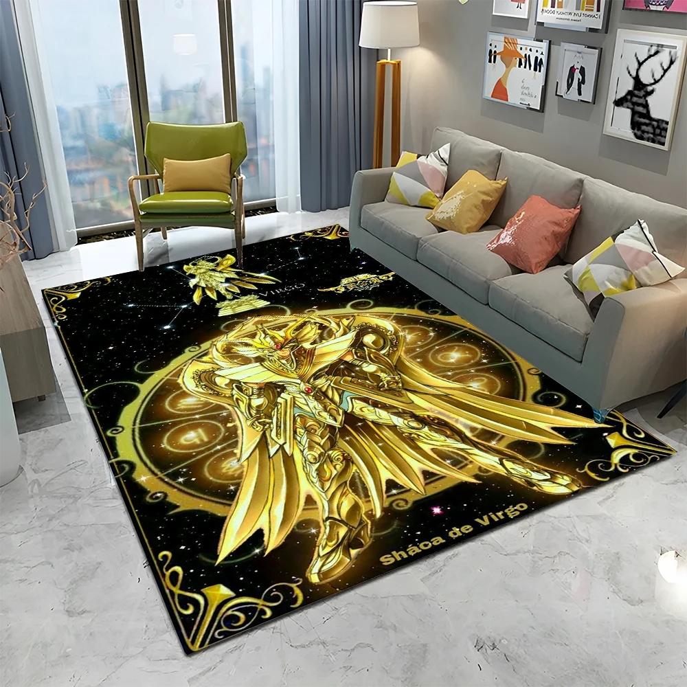 Retro Saint Seiya Anime Karikatür Halı Halı Ev Oturma Odası Yatak Odası Kanepe Paspas Dekor, çocuk oyun Alanı Kilim kaymaz Zemin Mat