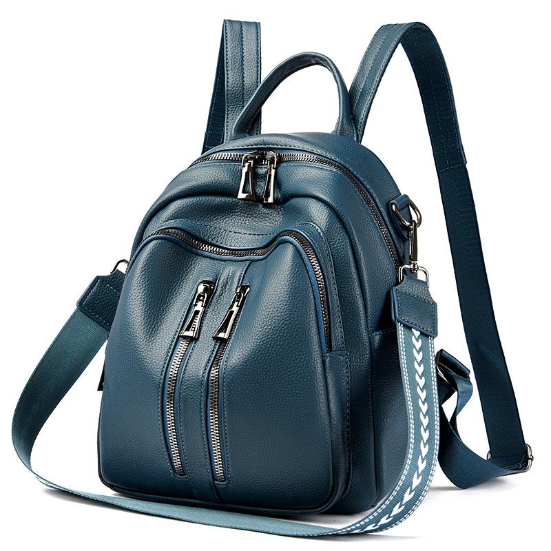 High-end Ladies' Backpack, Fashionable Soft Leather Women's Bag, Travel Backpack, Large-capacity Student Schoolbag