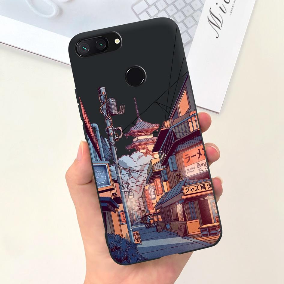 Für Xiaomi Mi 8 Lite Hülle 6,26" Mode Landschaft Mädchen Bumper Weiche Silikon Handyhülle Für Xiomi Mi 8 Lite Funda Mi8Lite Tasche