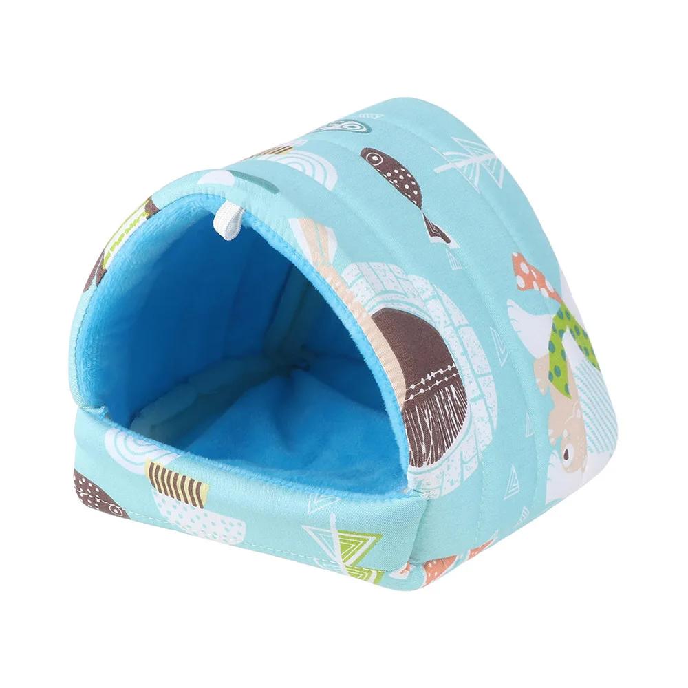 DIY Cute Mini Cage Rabbit Squirrel Winter Warm Mat Guinea Pig Nest Hamster House Small Animal Sleeping Bed Pet Hanging Cage
