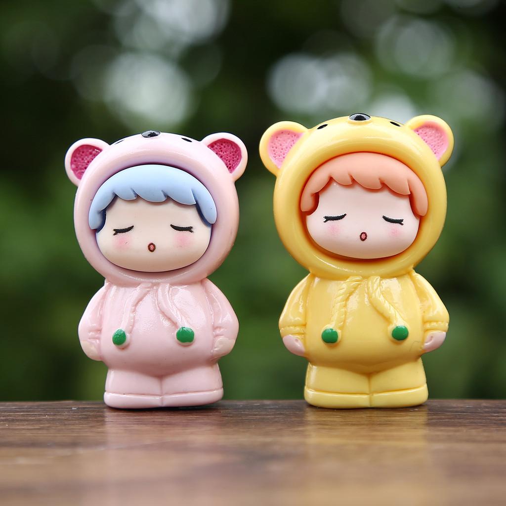 Creative Cartoon Girl Sweater Doll With Resin Material For Kids And Bedroom Decor