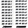 Para BMW 5 Series E39 E60 E61 F10 F11 G30 520d 523d 525i 528i 530e 535i 540e estilo de coche maletero letra emblema tapa trasera