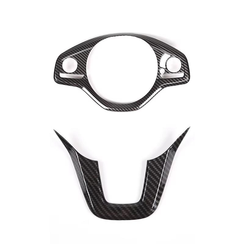 ABS Carbon Fiber/Red For Honda N-BOX JF3 JF4 2017- Car Steering Wheel Button Decorative Frame Car Interior Accessories