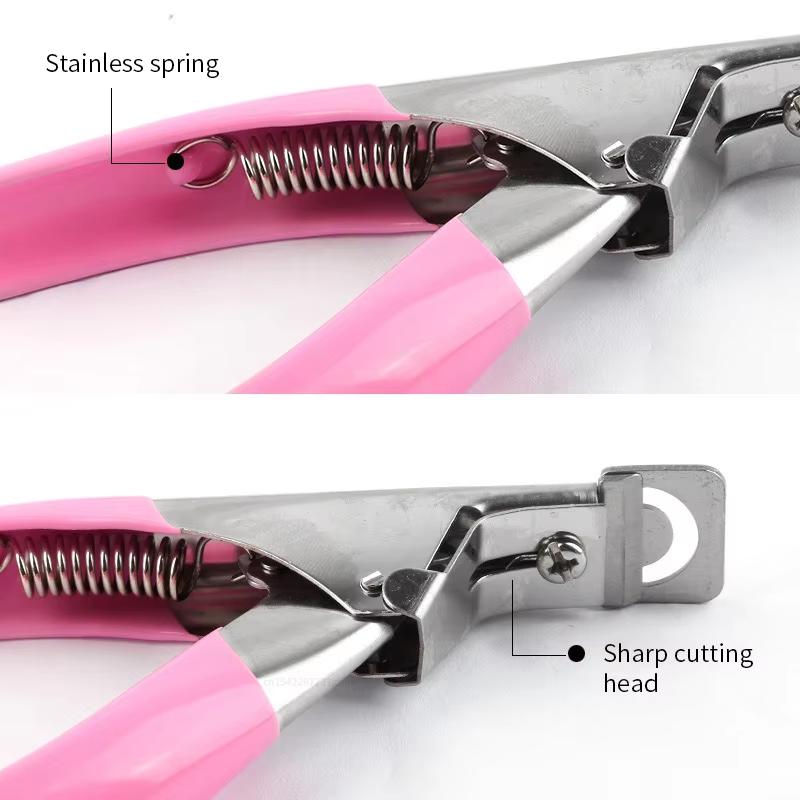 1pcs Nail Capsule Cutter U-Shaped False Acrylic Tips Scissors Trimmer Cutters Nail Clipper Professional Manicure Accessories