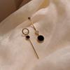 Asymmetric Korean Style Popular Design Long Earrings Hollow Circle Metal Ball Boucles D'Oreilles Pendantes