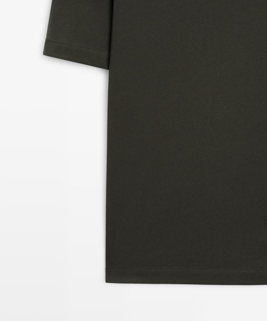 Masimodutti 100% Cotton T-Shirt Shoulder Detail