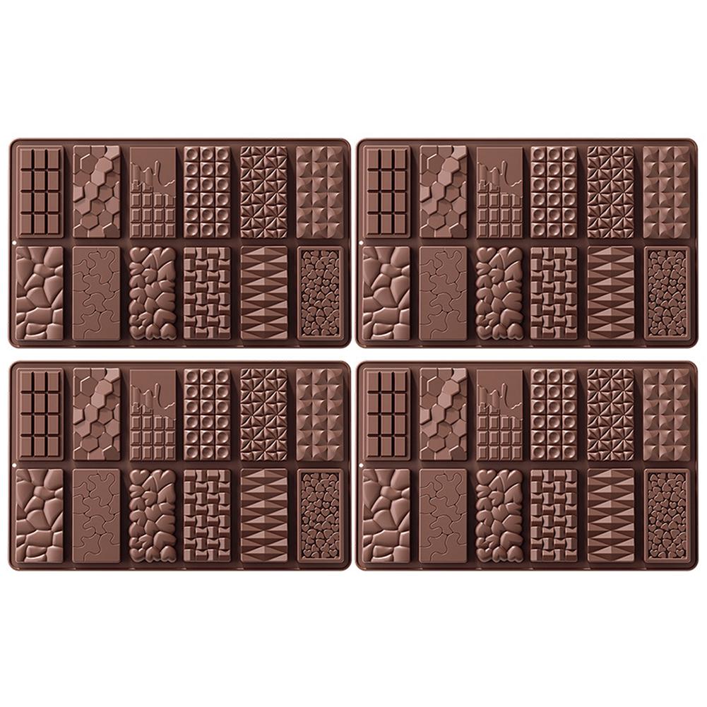12 Holes Polycarbonate Chocolate Molds Food Grade Silicone DIY Chocolate Candy Bar Molds Non-Stick Christmas Kitchen Accessories