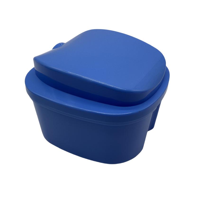 Denture Bath Box Appliance False Teeth Storage Case Rinsing Basket Retainer