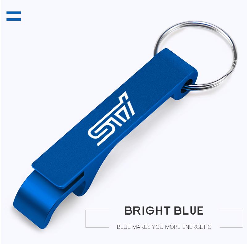 1Pcs Portable Beer Bottle Opener Car Logo Keychain Ring For Subaru STI Forester Impreza Legacy Outback XV BRZ WRX Tribeca et4