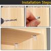 20Pcs Shelf Brackets Support Studs Pegs 5mm Metal Pin Shelves Seperator Furniture Shelf Wall Mount Bracket Holder For Cabinet