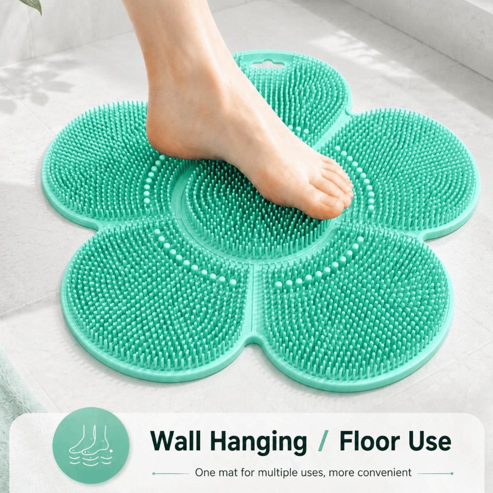 Tappetino Scrubber Antiscivolo per Doccia Facile da Pulire Esfoliante Tappetino da Bagno Nuovo Tappetino Pulizia Piedi Uso Bagno