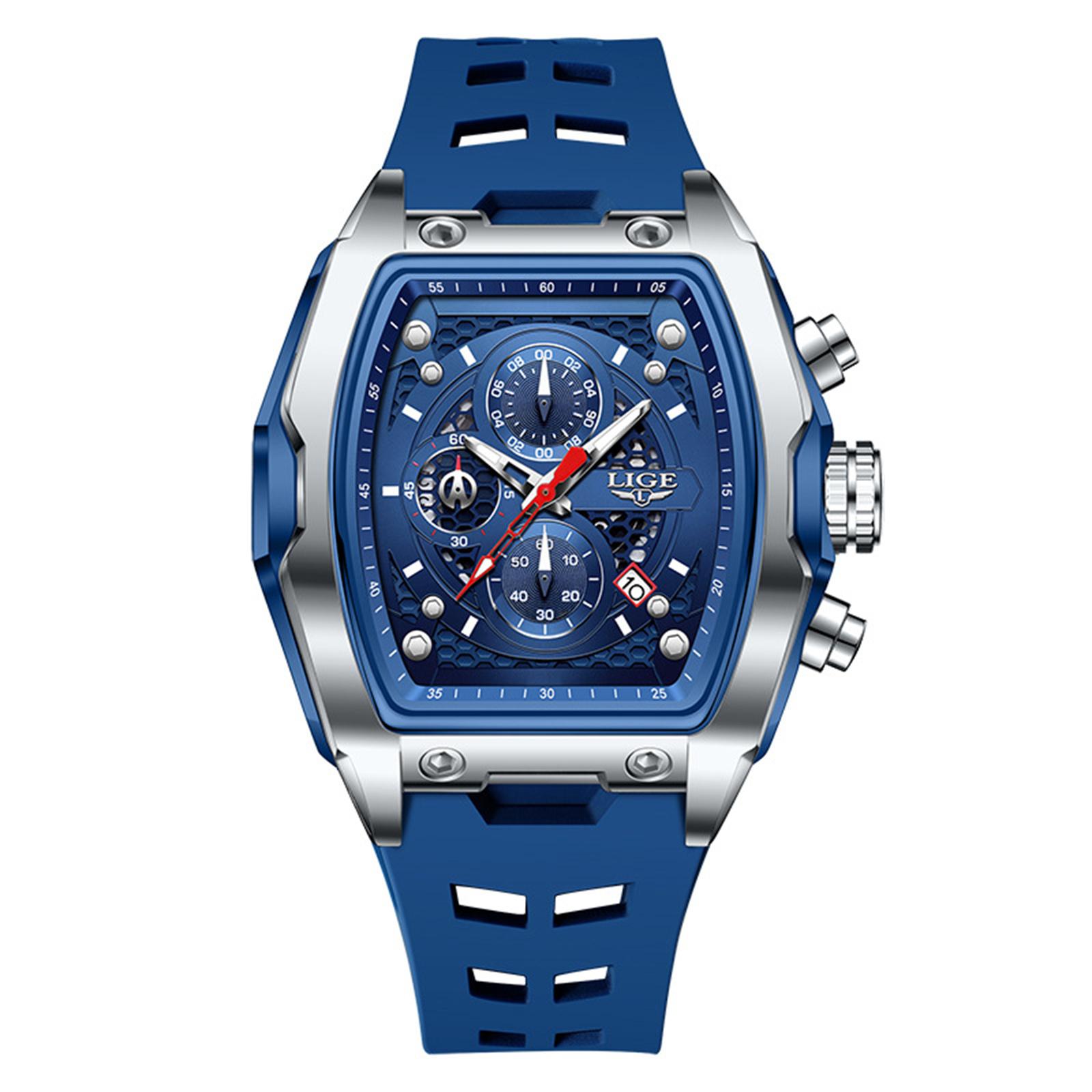 

Мужские водонепроницаемые светящиеся наручные часы-будильник для бега One Size