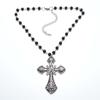 Punk Style Cross Pendant Necklace For Women With Electroplated Alloy Jewelry