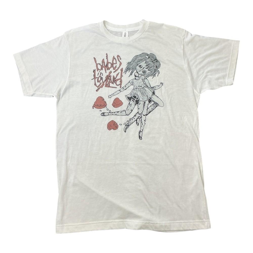 Babes in Toyland Band TShirt White Graphic Tee Mens Medium Tultex Grunge Rock Unisex T-Shirt XXL