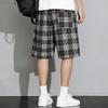 Men's Plus Size Plaid Casual Shorts – Elastic Waist Drawstring Loose Fit Summer Shorts (5XL-11XL)