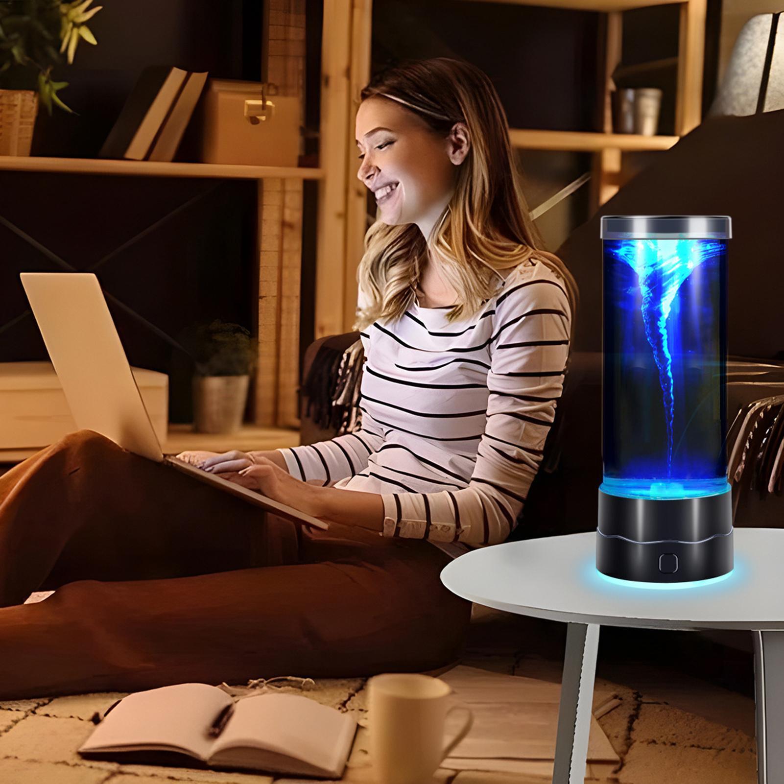 

Tornado Twister Light Cool Fun Novelty Tabletop Lamp Nature Decoration Mood Light For Home Dorm Office Apartment Study Bedroom білий