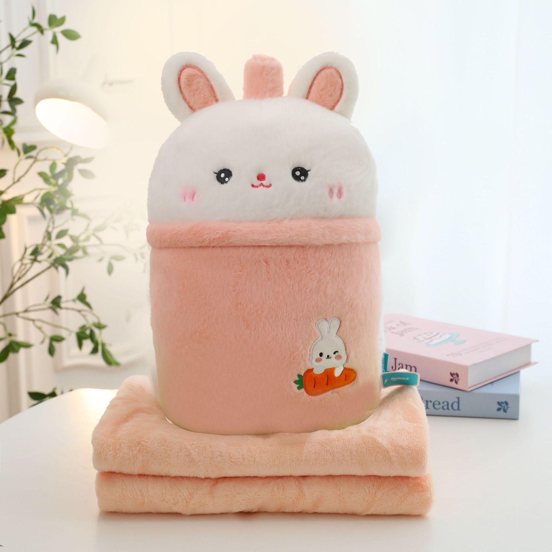 Мультфильм чашка чая с молоком панда кондиционер одеяло детский обеденный перерыв подушка для отправки девочкам подарки кондиционер одеяло автомобильная подушка 45cm 25cm blanket 11m 16m 082kg 4135₽