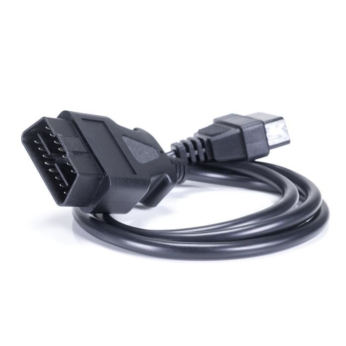 Obd 2 ii Prise de rallonge vers prise femelle 1m Interface de diagnostic à 16 broches