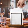 Durable Wooden Iron Tissue Rack Functional Tissue Storage Holder Elegant Tissue Case Desktop Ornament for Coffee Shop