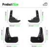 4PCS Car Mud flaps Splash Guards Mudguards Car Mud Flaps Compatible with Peugeot 301 Sedan 2013 2014 2015 2016 2017