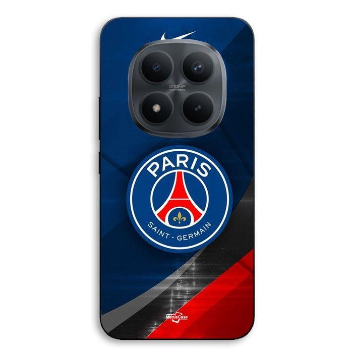 Coque téléphone - MANIACASE - Xiaomi Redmi Note 15 Pro 5G - Silicone TPU - Noir - Logo Paris Saint-Germain