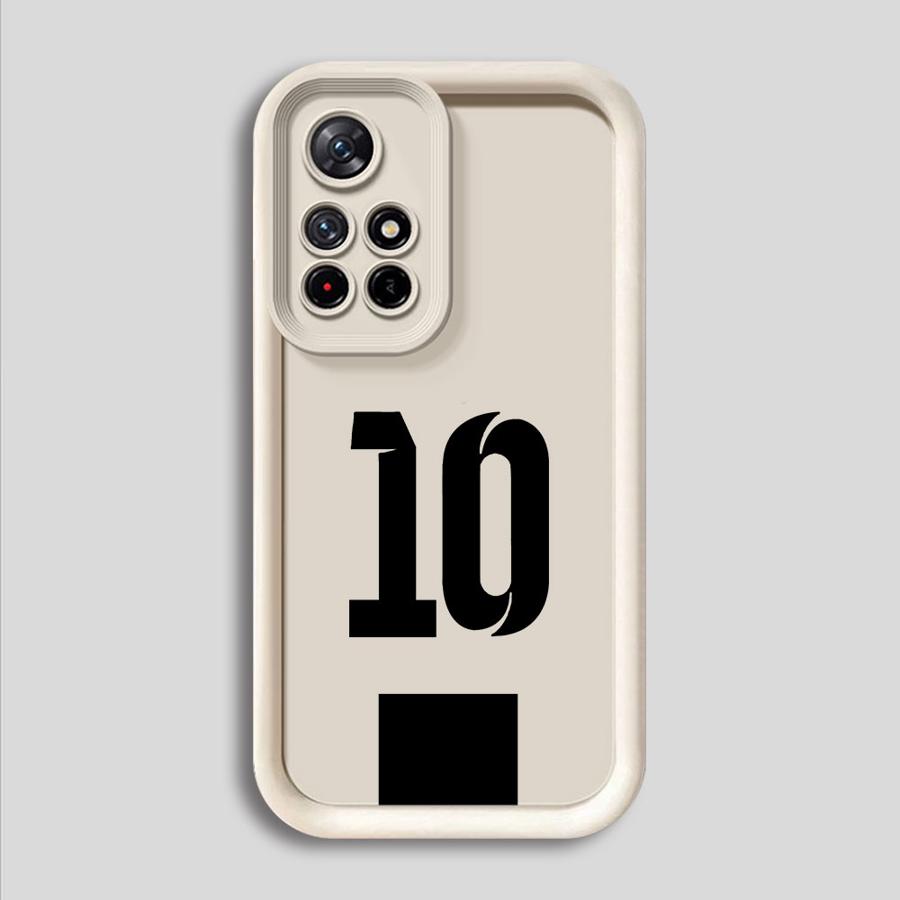Soft Shell Phone Case for Xiaomi Redmi Note 13 14 Pro Plus 10 11 12 Pro 12s 11s FootBall Number