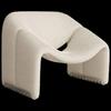 YJHOME Cream Style Smile Single Sofa Chair