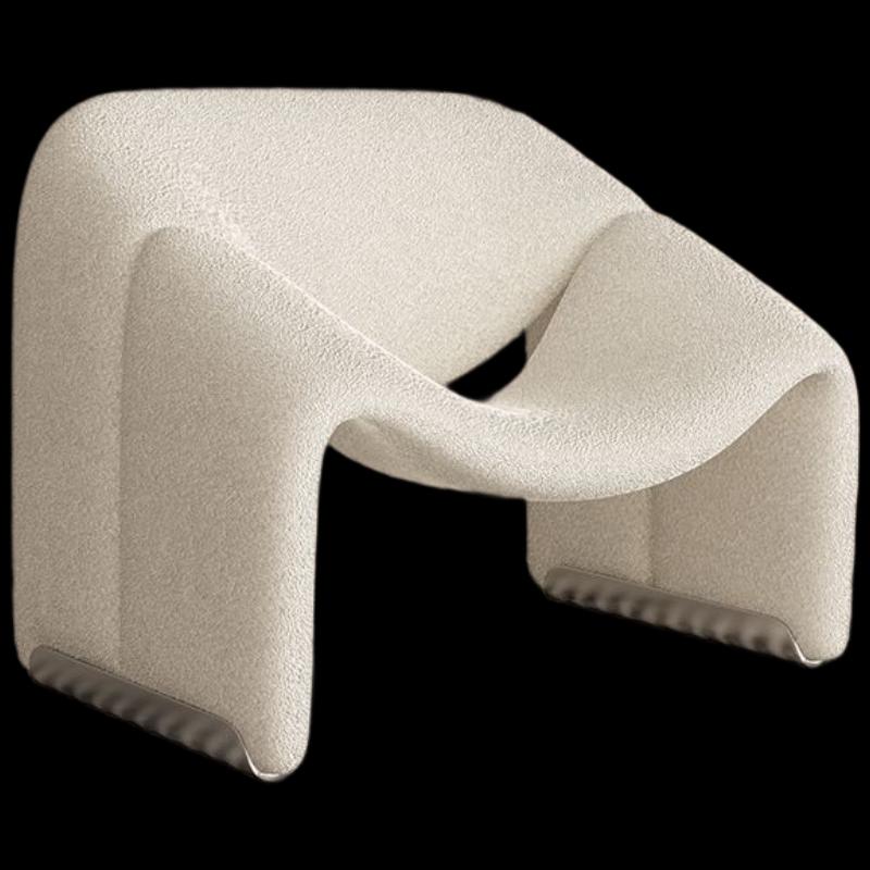 YJHOME Cream Style Smile Single Sofa Chair