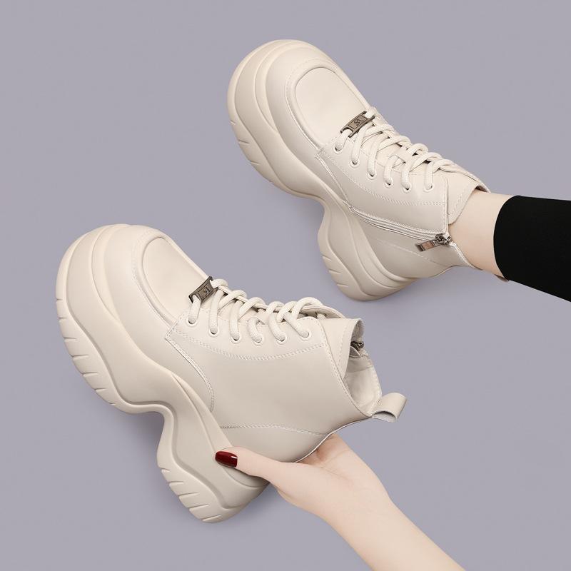 Thick-soled Loafer Patent Leather Women's Spring and Autumn New High Heel British Style Single Shoes Black Summer Leather Shoes Sponge Cake