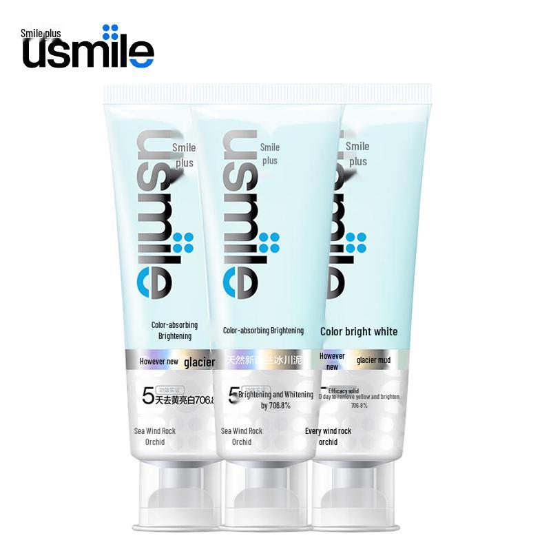 Usmile Color-Absorbing Whitening Toothpaste - Sea Breeze Vetiver (3-Pack)