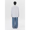 Customellow White Oversized Fit Stripe Shirt C9sam26203whx