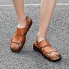 38-46 Summer Men's Large Casual Sandals Breathable Leather Sandals Beach Shoes