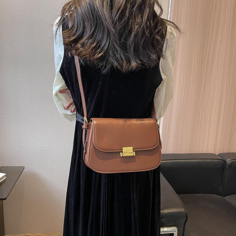 Urban Minimalist Style Pu Material Small Square Bag For Women коричневый