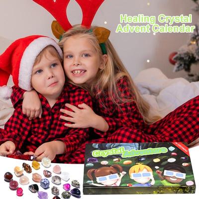 Crystal Rock Advent Calendar Crystal Countdown Calendar For Christmas Collectible Gem Stones Agate Stones Set For Crystal