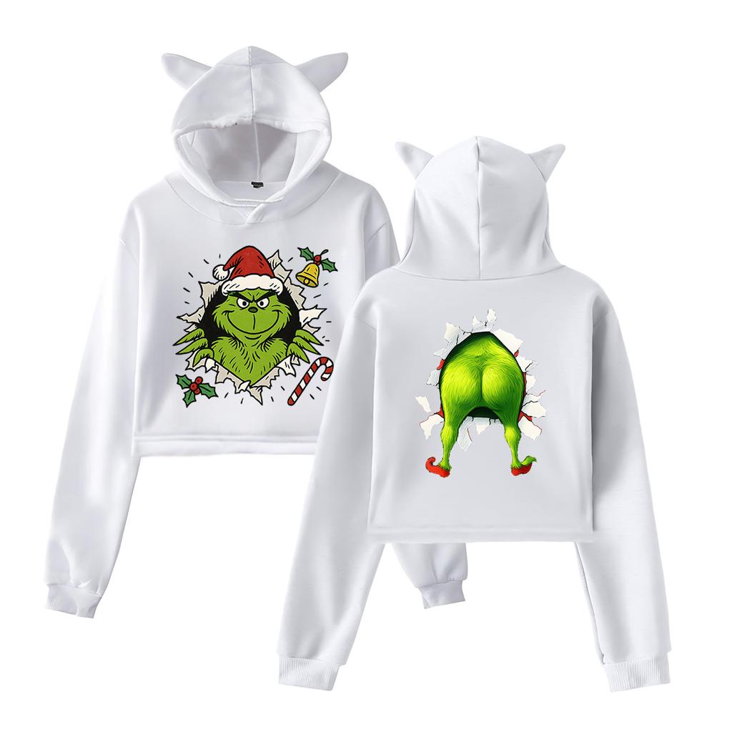 Women's Fashionable Casual Long Sleeve Hooded Printed Sweatshirt