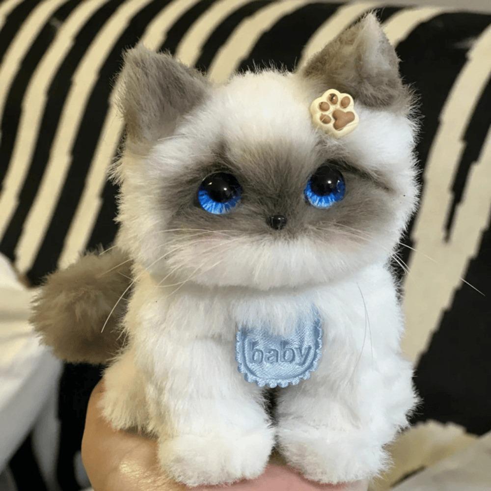 

Плюшевая скручивающаяся палочка Маленькая кошка собака Ручная работа Скручивающаяся палочка Котенок Кукла Игрушка Новый DIY Материал Пакет Siamese Cat-Material