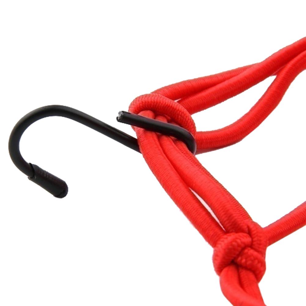40x40cm Motorcycle Reflective Elastic Helmet Rope Cord Luggage Cargo Bungee Net