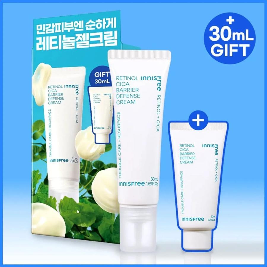 INNISFREE Retinol Cica Barrier Defense Cream 50ml Set (+30ml) Cream 50ml Set (+30ml)
