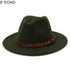 Fedoras Winter Hut Für Frauen 59-61 CM Männer Panama Gefilzt Jazz Hüte Neue Trilby Kirche Kappe sombreros de mujer