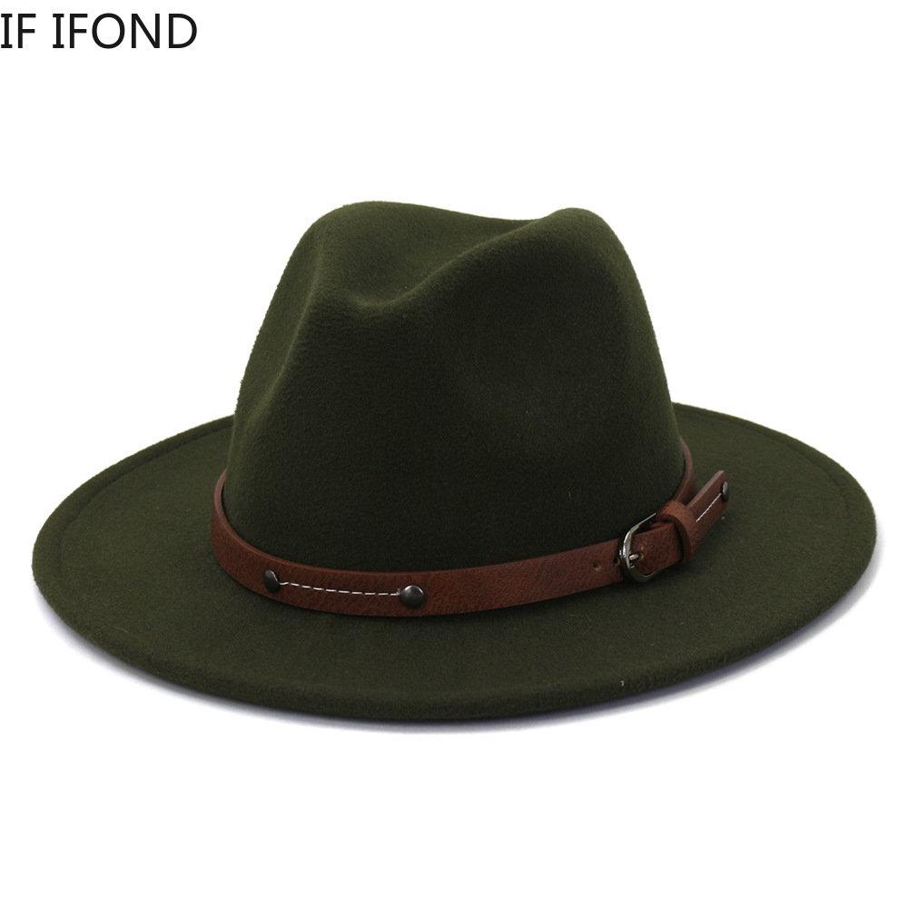 Fedoras Winter Hut Für Frauen 59-61 CM Männer Panama Gefilzt Jazz Hüte Neue Trilby Kirche Kappe sombreros de mujer