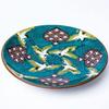 Waza no Kura Stylish Kutani ware small old Kutani blue ware with crane and karuta small serving branded Japanese - plates, masterpieces, plates,